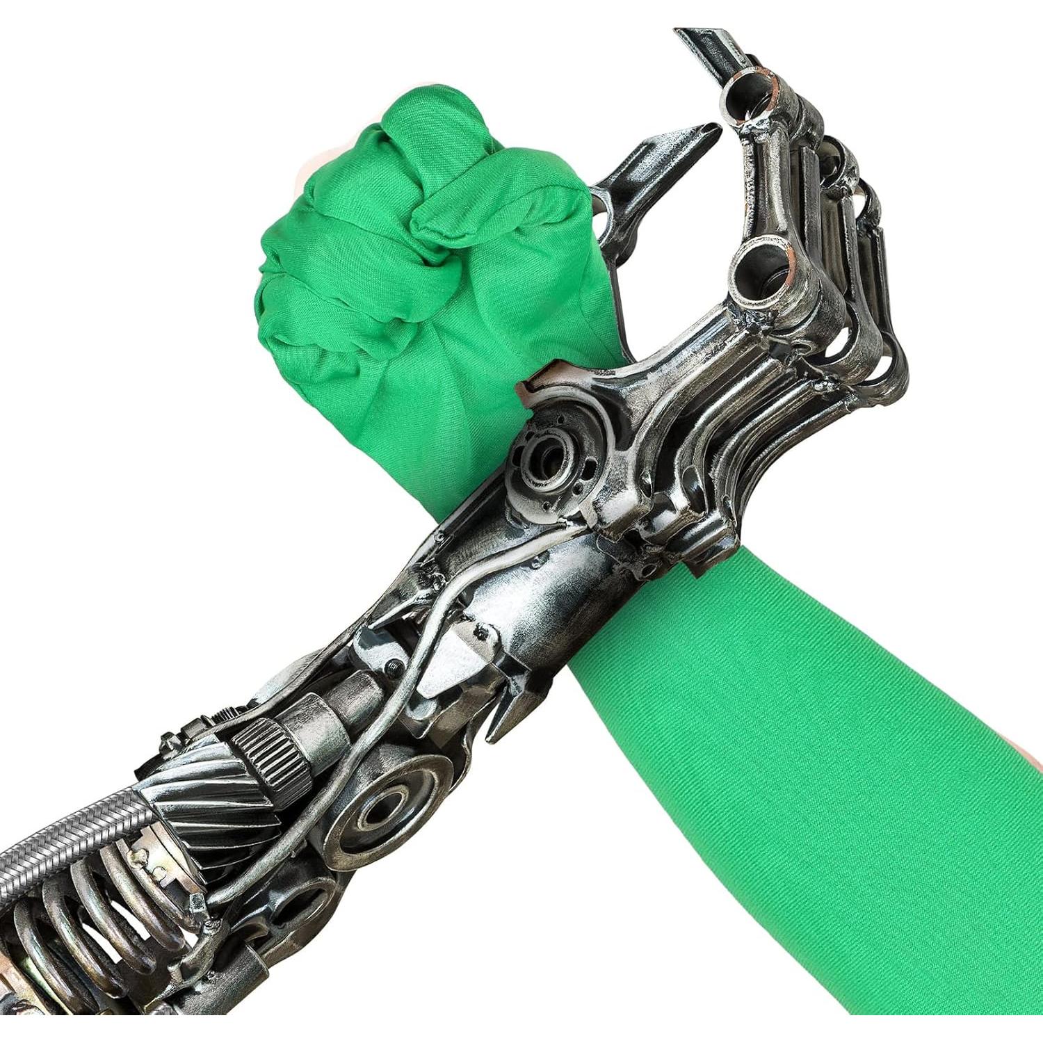 Guantes y Capucha Verde Chromakey Foaincore para Efectos Visuales