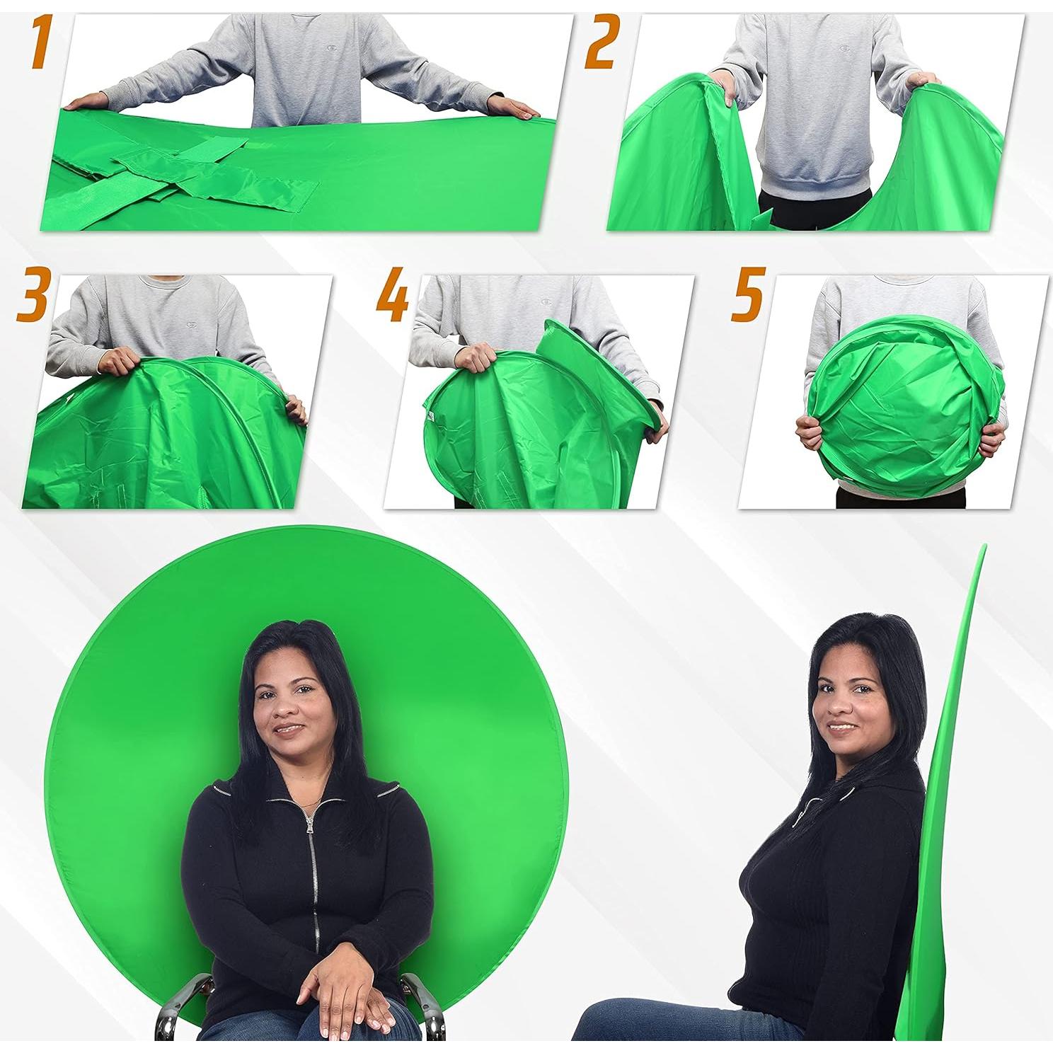 Fondo de Webcam Plegable Webaround Verde Chroma-Key 142 cm