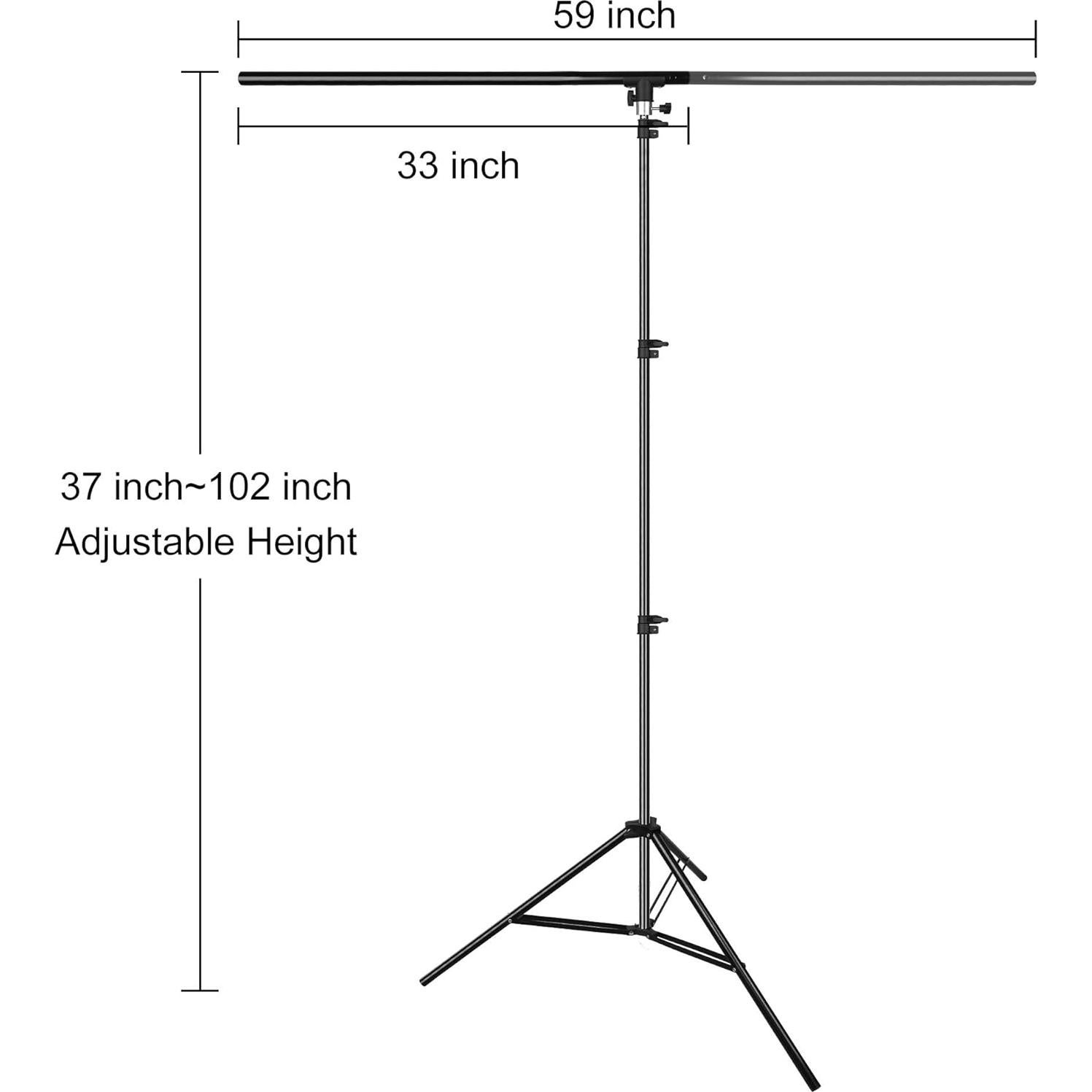 Emart 5x7ft Green Screen Backdrop Polyester Fabric, with T Backdrop Stand for chromakey Live Stream, Come with 6 Backdrop Clamps