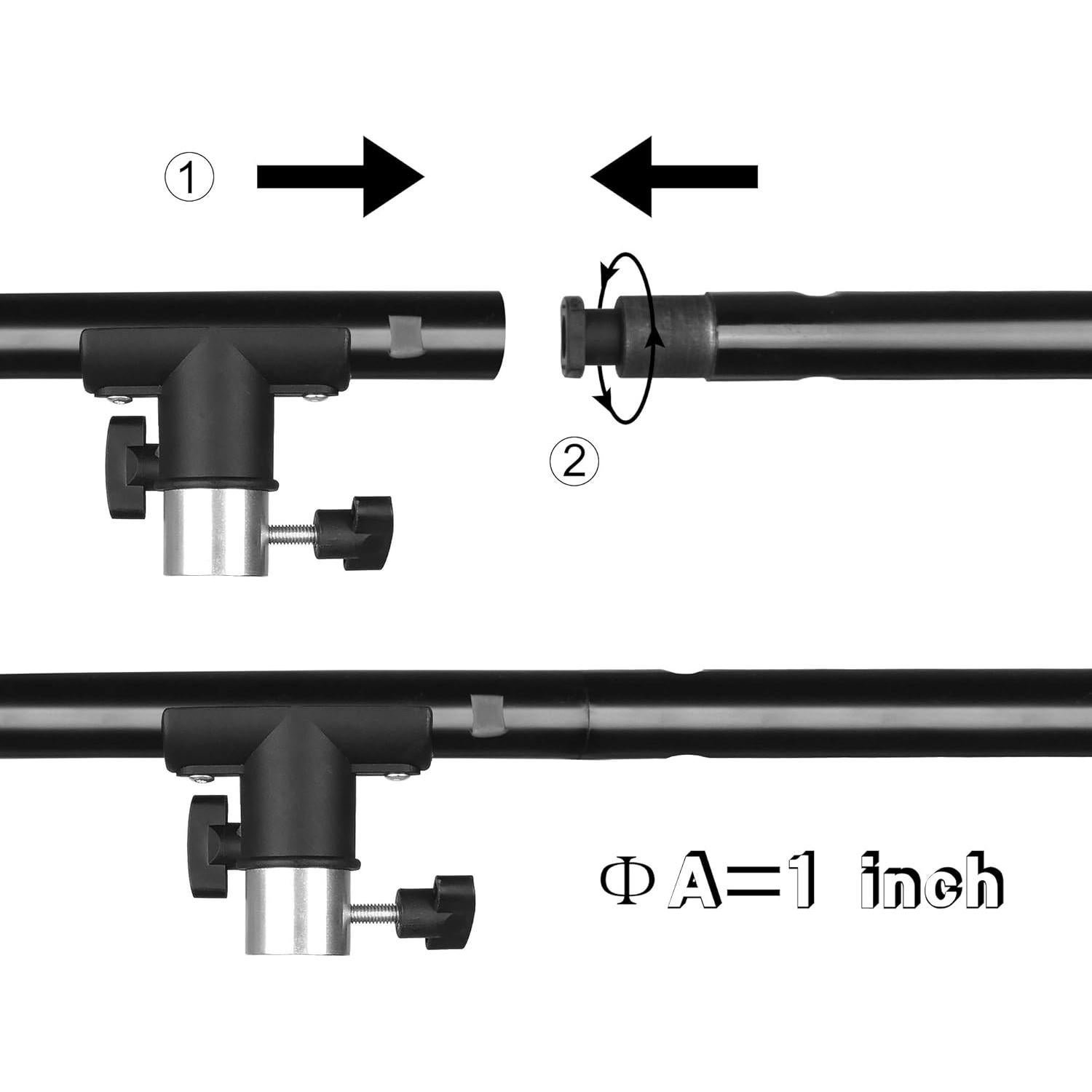 Emart 5x7ft Green Screen Backdrop Polyester Fabric, with T Backdrop Stand for chromakey Live Stream, Come with 6 Backdrop Clamps
