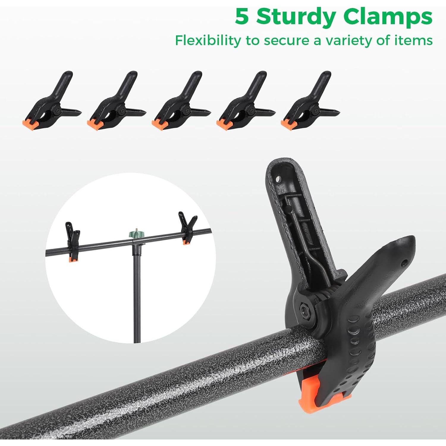 Kit de Fondo Verde 1.9x2m con Soporte Ajustable Aimosen