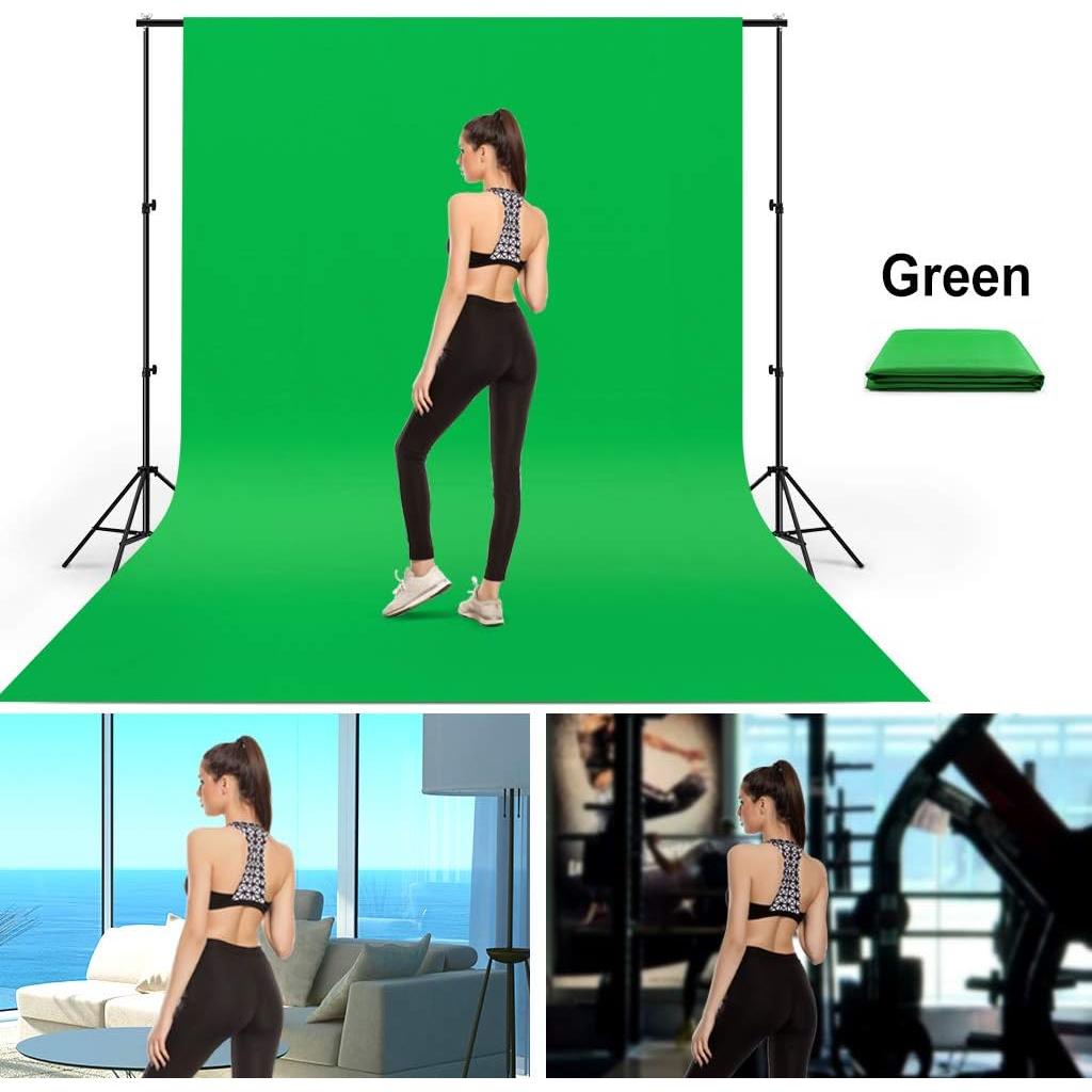 Fondo Verde de Fotografía 10x6m LCUIRC con Bolsillos y Abrazaderas