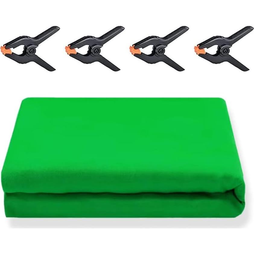 Fondo Verde de Fotografía 10x6m LCUIRC con Bolsillos y Abrazaderas