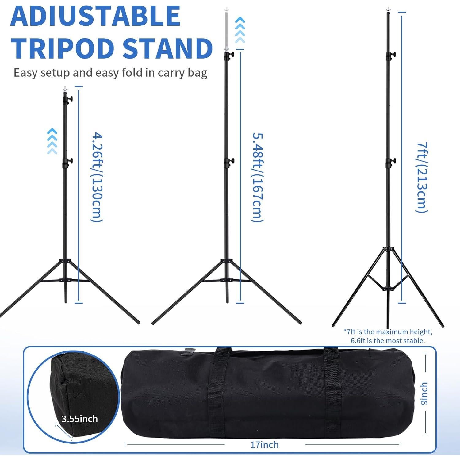 Soporte de Fondo Ajustable Maxztill 2x3m con Abrazaderas y Bolsa