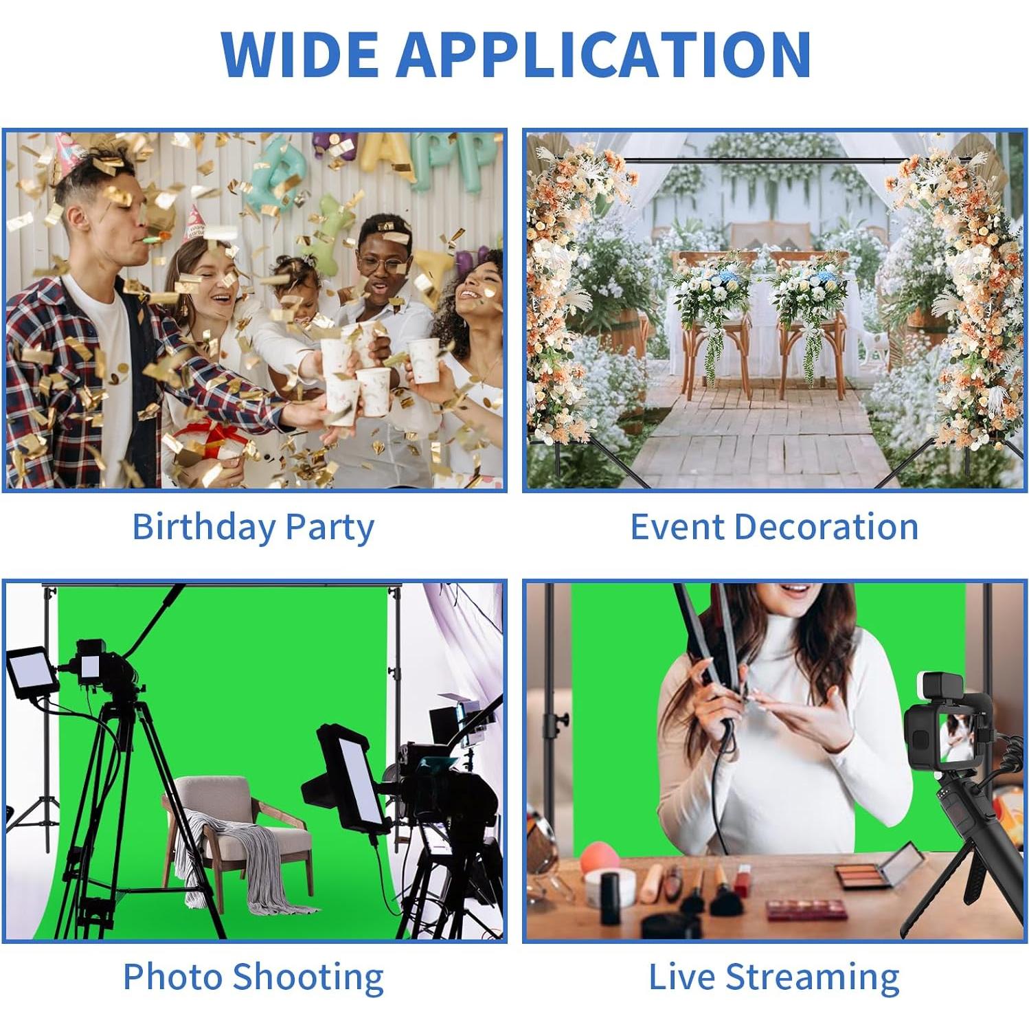 Soporte de Fondo Ajustable Maxztill 2x3m con Abrazaderas y Bolsa