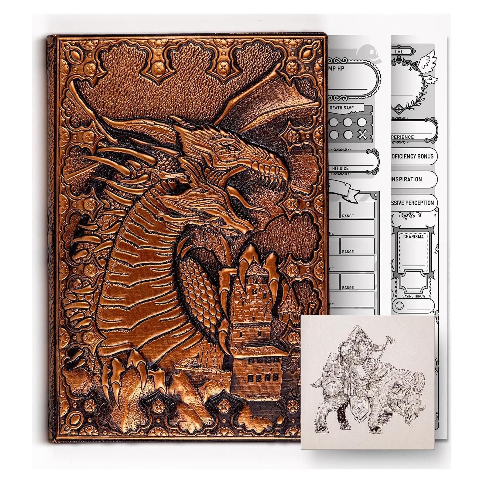 Cuaderno DND HORNATE A5 200 Páginas Cuero Relieve