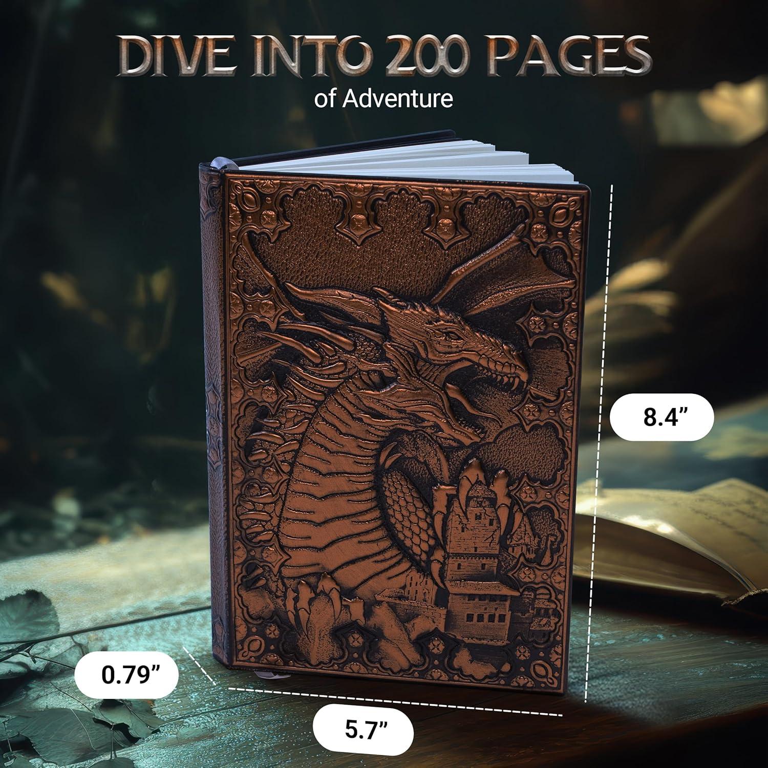 Cuaderno DND HORNATE A5 200 Páginas Cuero Relieve