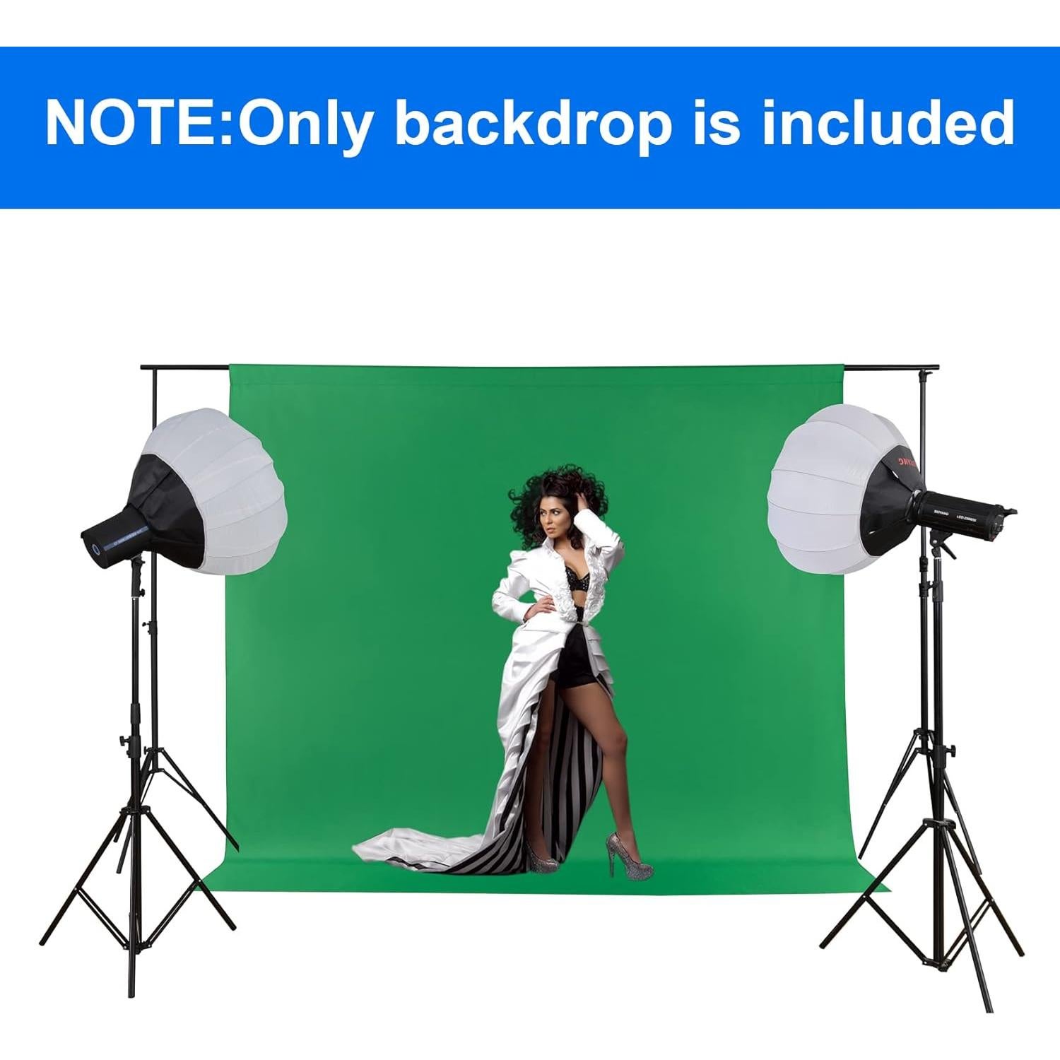 Fondo de Fotografía Joccun 5x2.1m Verde de Poliéster