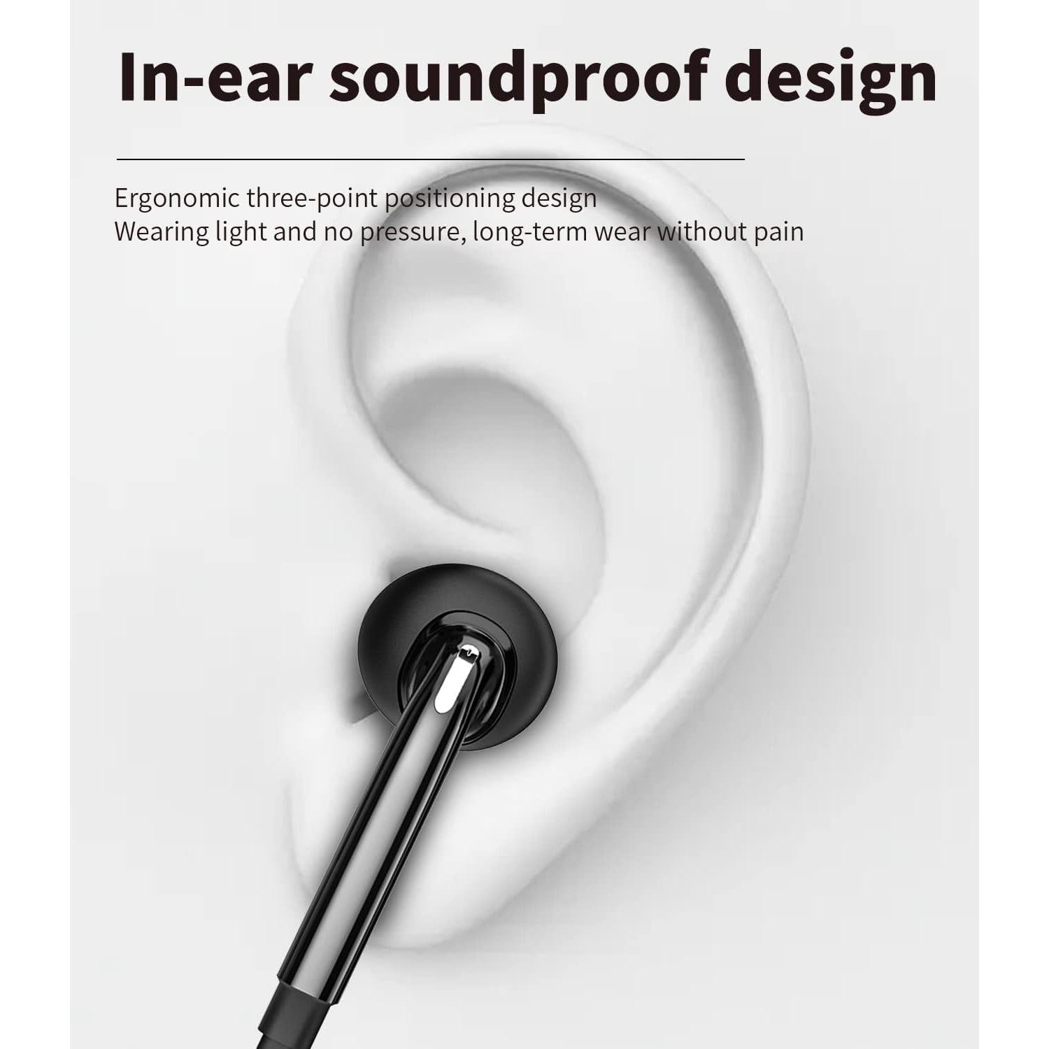 Headphone 3.5mm Jack Earbud with Microphone Wired Headset 2Pack Gaming Laptop Audifono Video Game Computer Ear for Kid for School PC Chromebook Auriculare Compatible for Samsung Galaxy