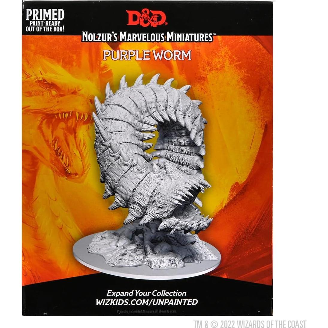 Miniatura sin pintar Purple Worm WizKids D&D 53x53 cm