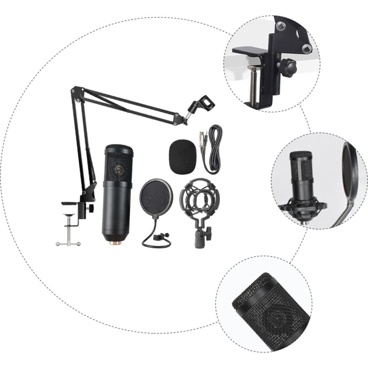 Micrófono USB Portátil Cardioide Abaodam para Streaming y Podcasting