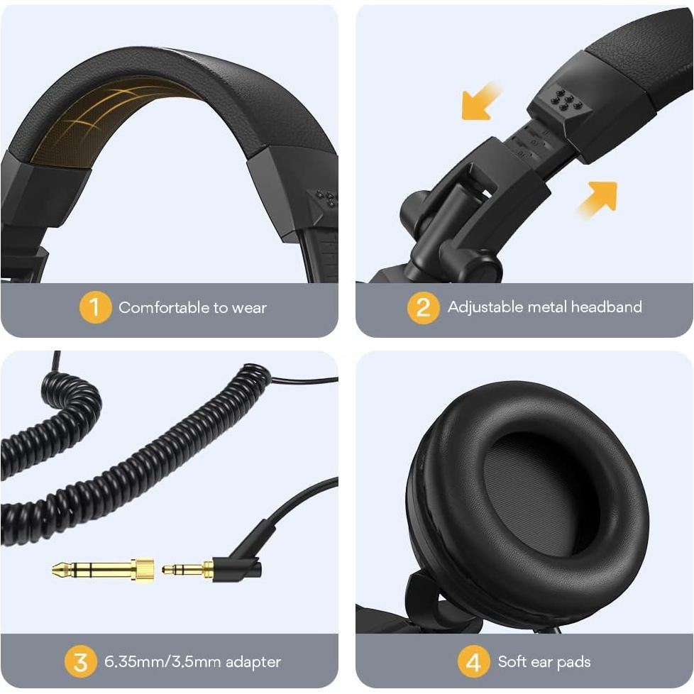 Gaming Equipment Bundle: Computer Mic with 3.5 MM Monitor Headphones for Gamer, Live Streaming, Vocal Recording