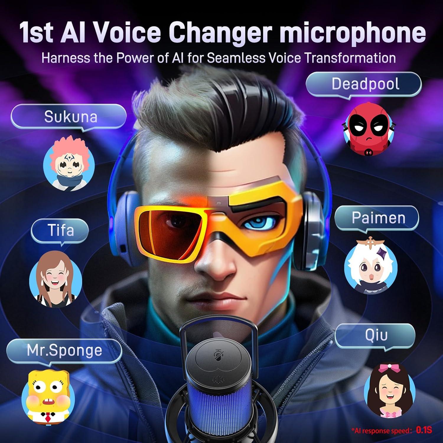 Kit de Micrófono Inalámbrico MAONO AI DM40 + Auriculares MH700