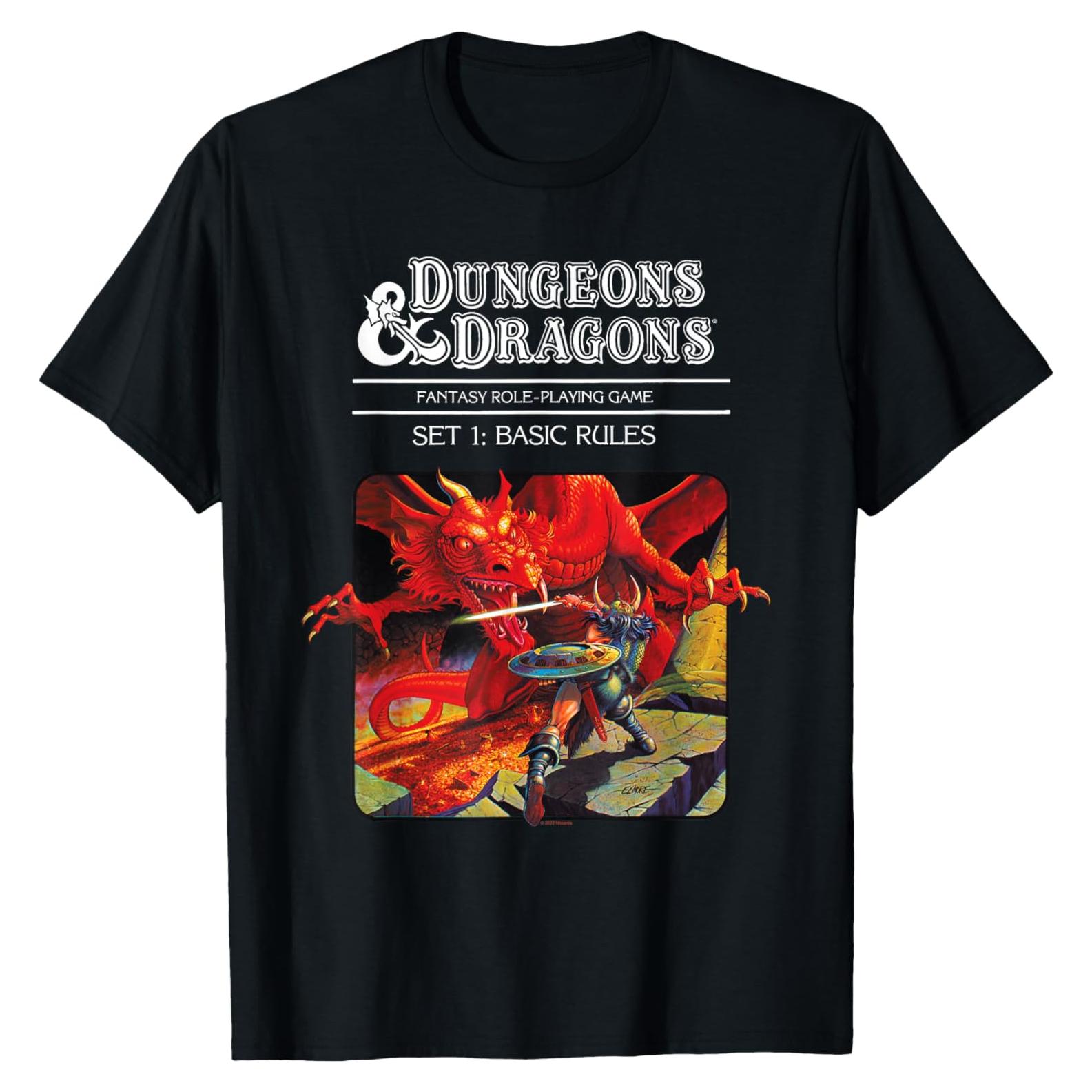 Camiseta Dungeons & Dragons Vintage Reglas Básicas Hombres