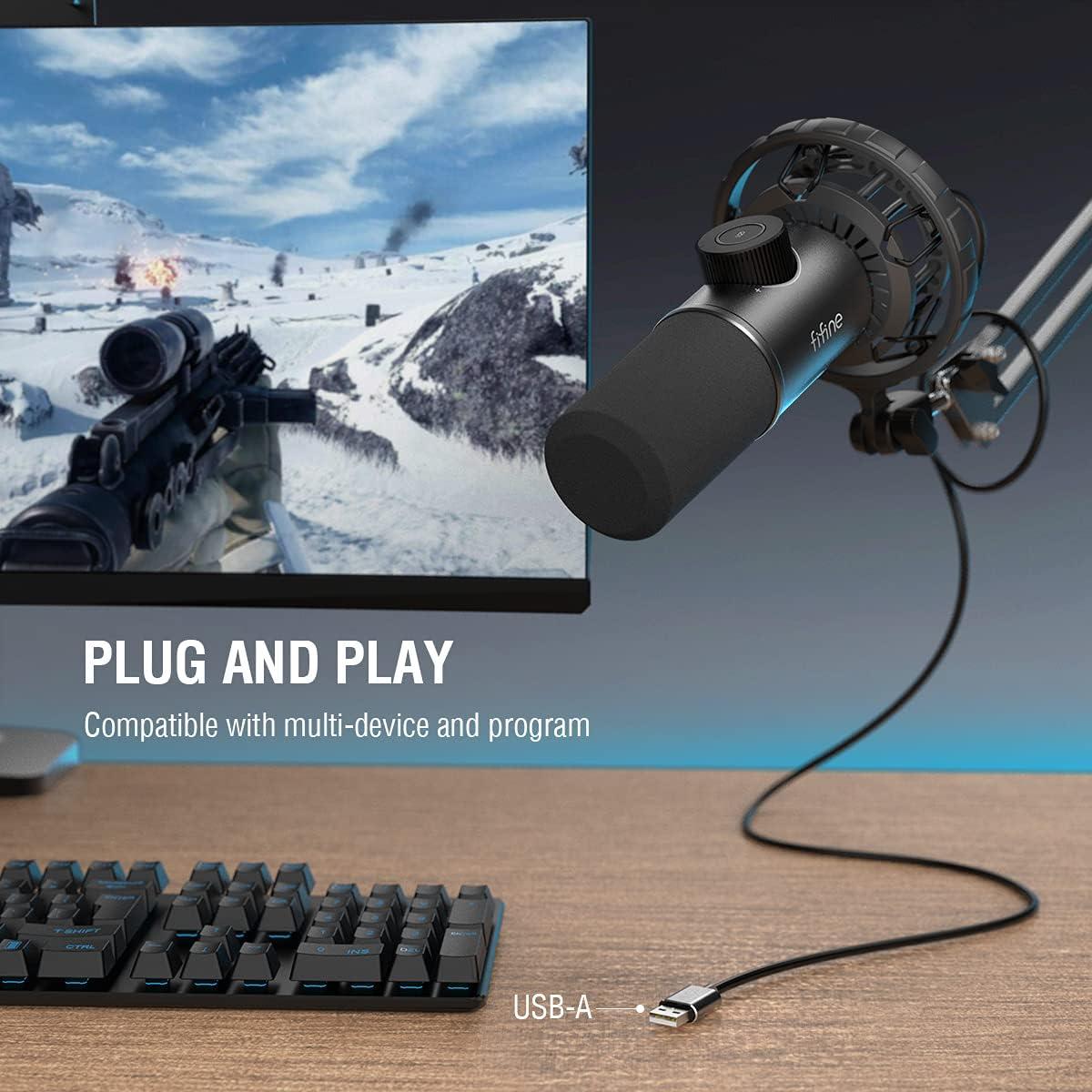 Auriculares Gaming FIFINE H9+K658 USB y Micrófono Dinámico RGB