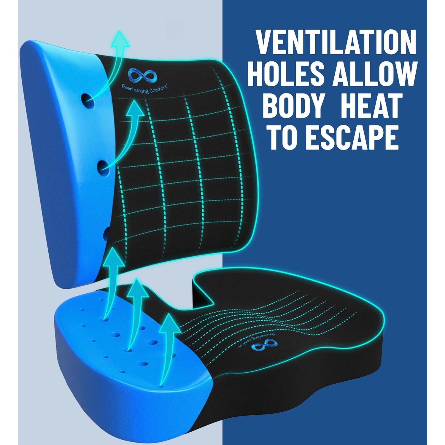 Combo Cojín Espuma Viscoelástica Everlasting Comfort - Soporte Lumbar