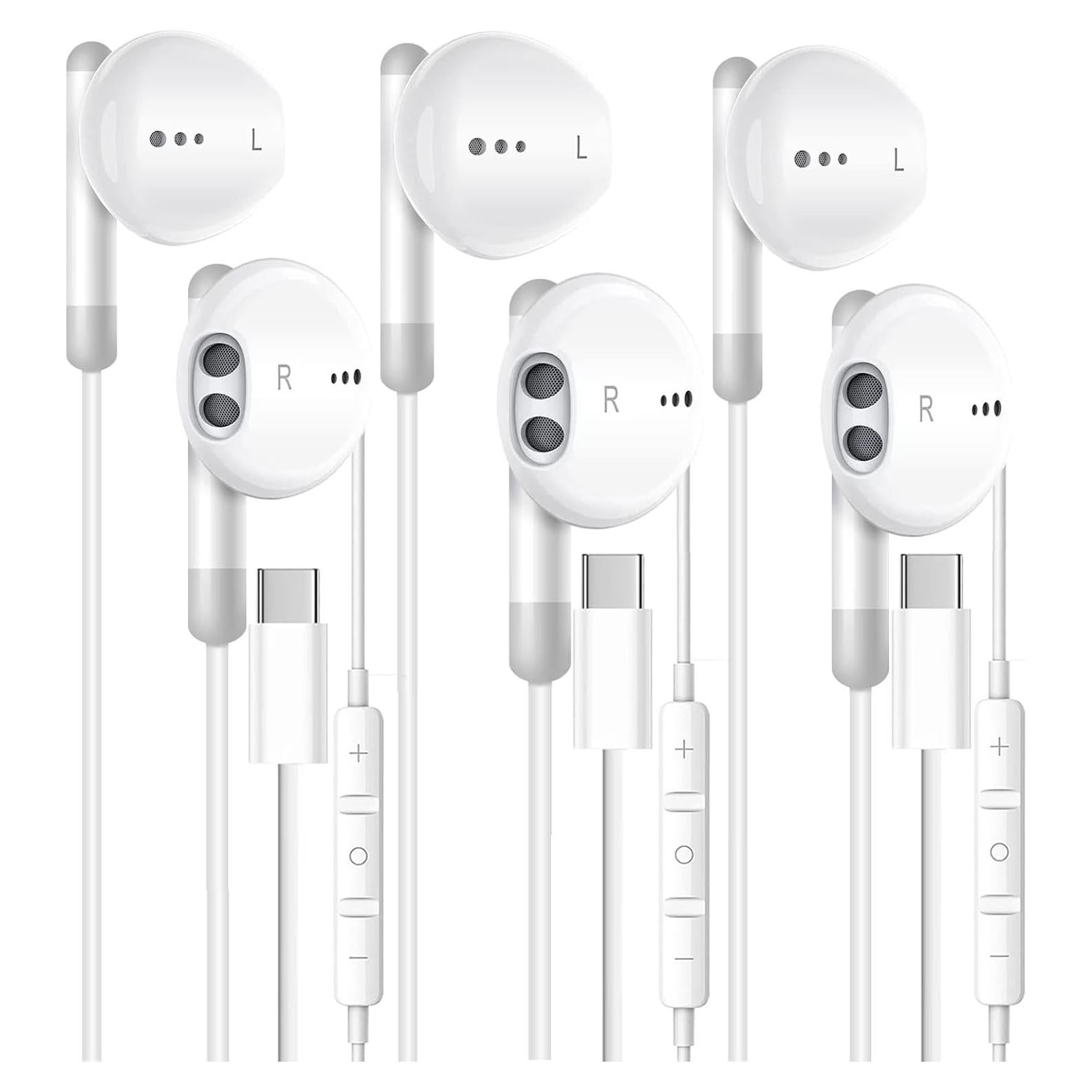 Auriculares USB C LYPUSVIN I15 con Micrófono y Cancelación de Ruido - 3 Paquetes