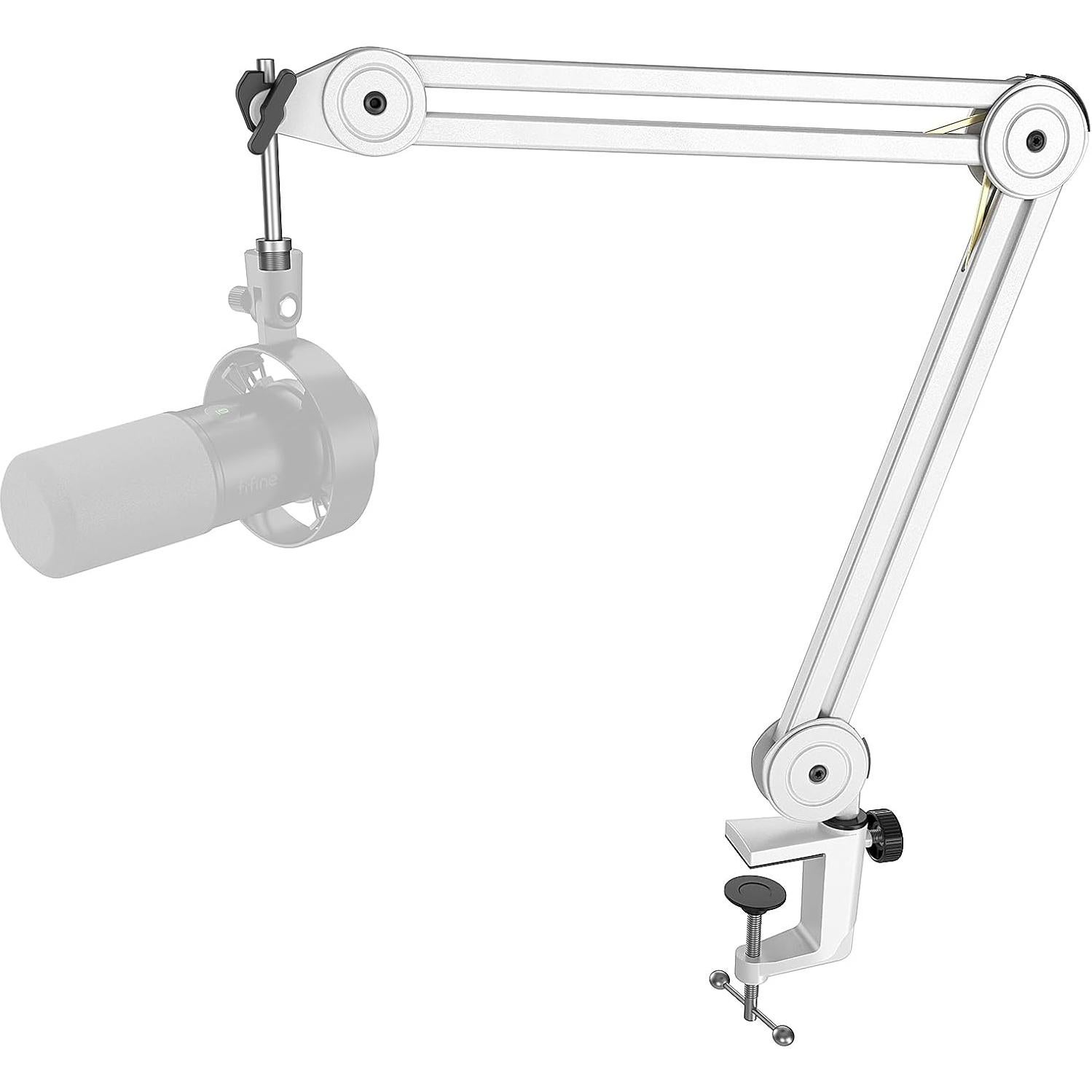 FIFINE Microphone Arm Stand and XLR Cable Set,Metal Heavy Duty Mic Stand with Desk Clamp, 5/8" Screw,XLR Interface Cable with Balanced 3 PIN,Mic Wire for Recording Podcast Streaming(BM63W+L9)