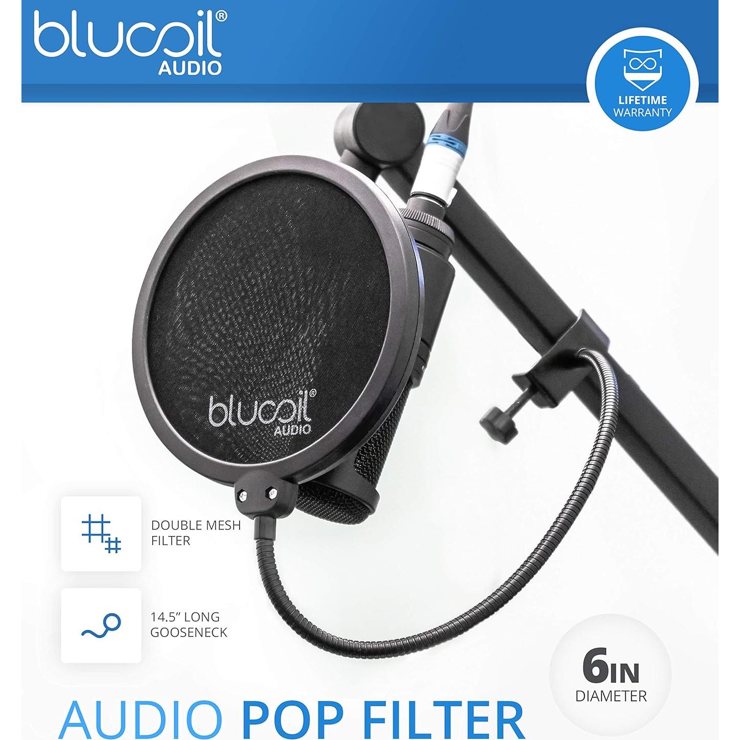 Paquete Micrófono Dinámico Cardioide USB/XLR Blucoil AT2005USB