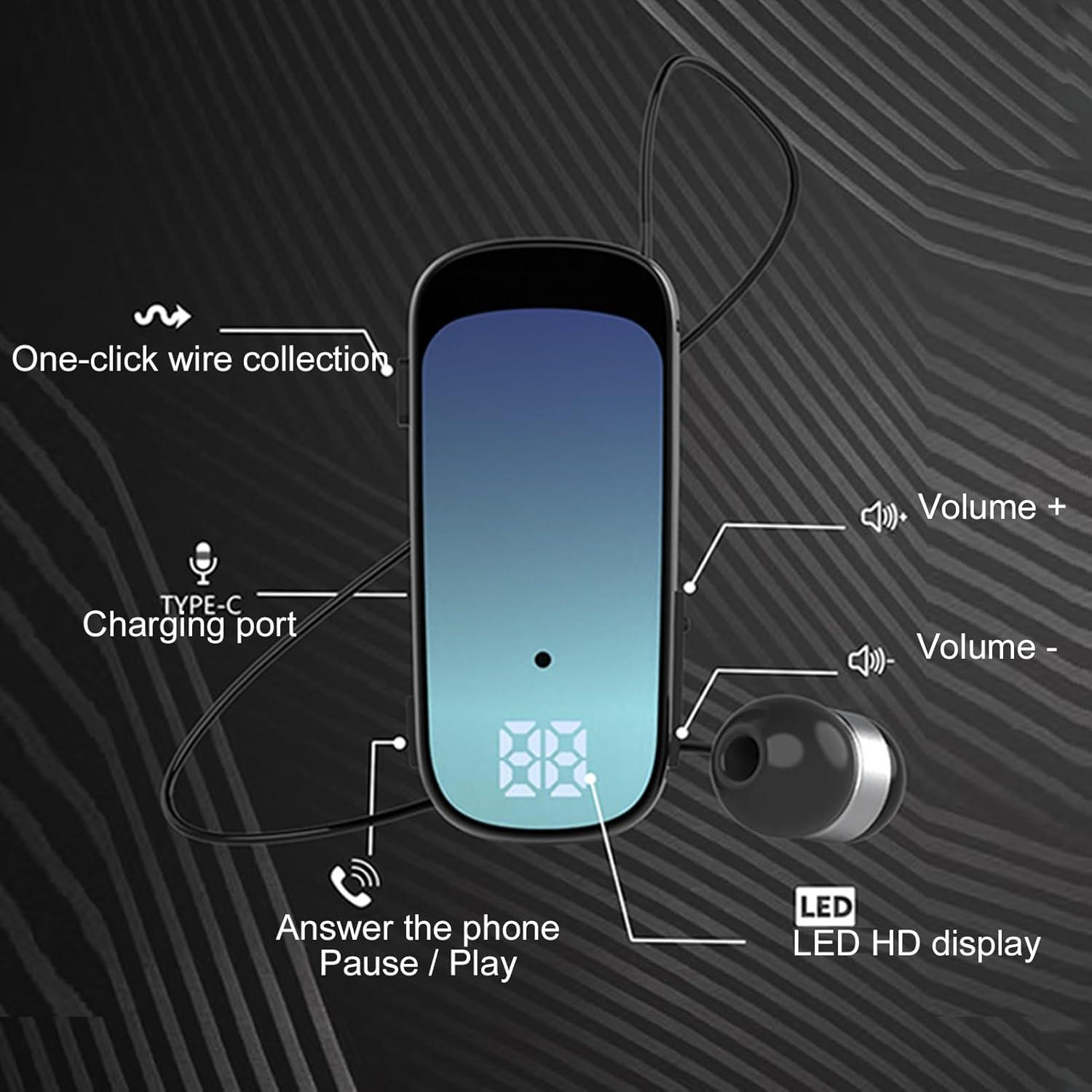 Auriculares Bluetooth Ciciglow Retráctiles con Pantalla LED
