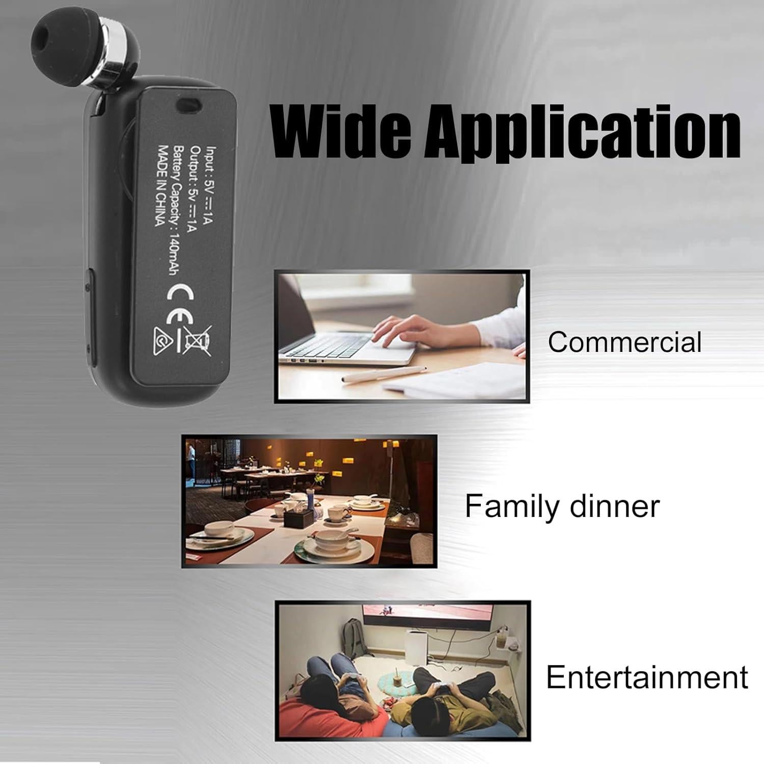 Auriculares Bluetooth Ciciglow Retráctiles con Pantalla LED