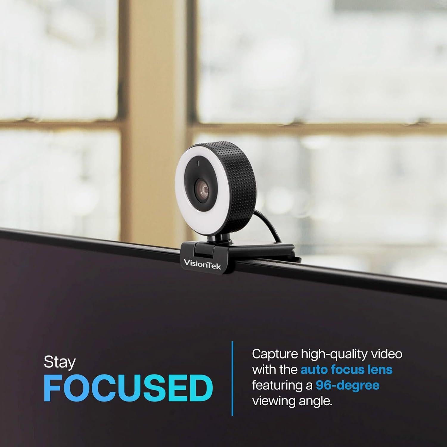 Webcam VisionTek VTWC40 Full HD 1080P con Micrófonos Dual