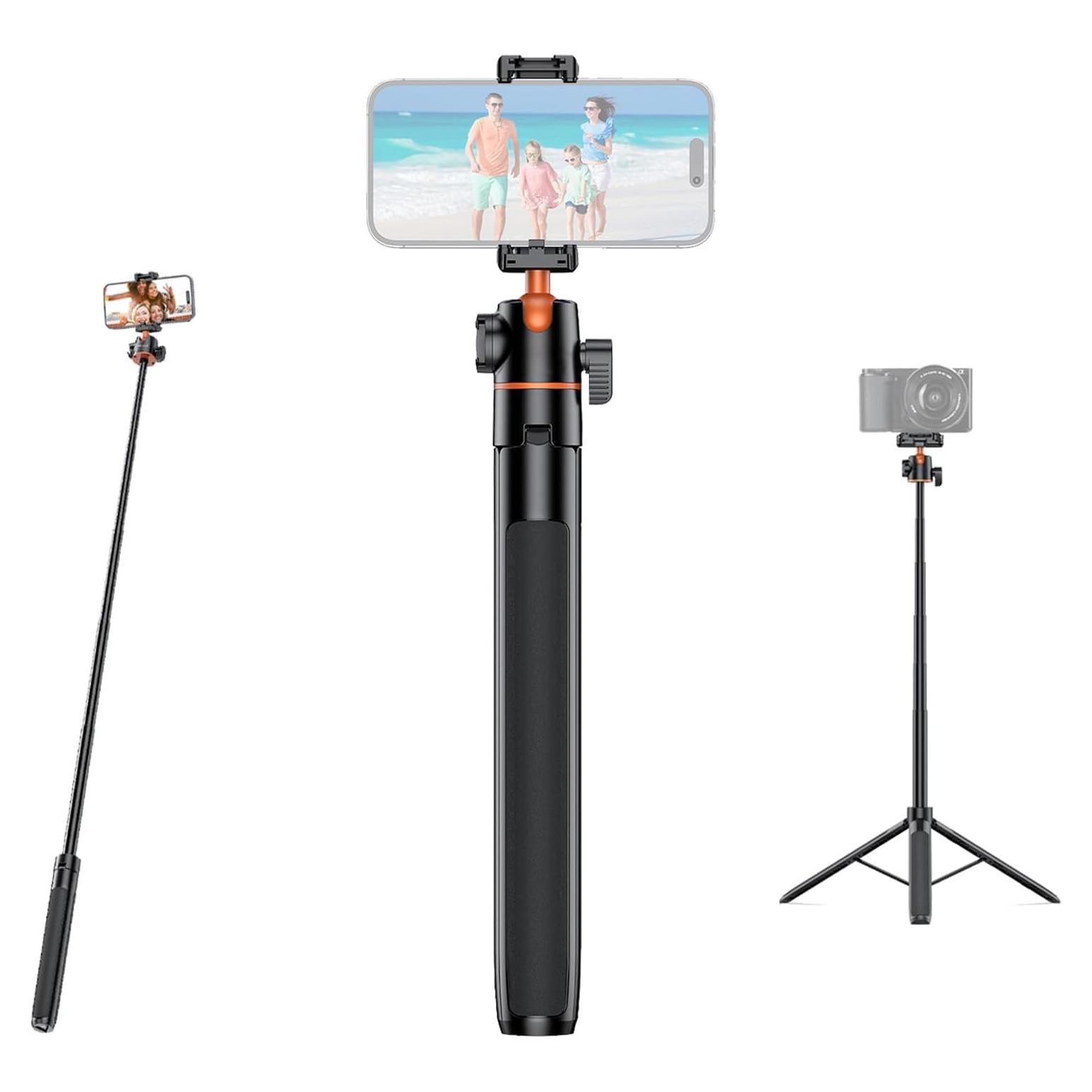 Trípode de Selfie YicDofu 140 cm Ajustable con Cabeza 360°