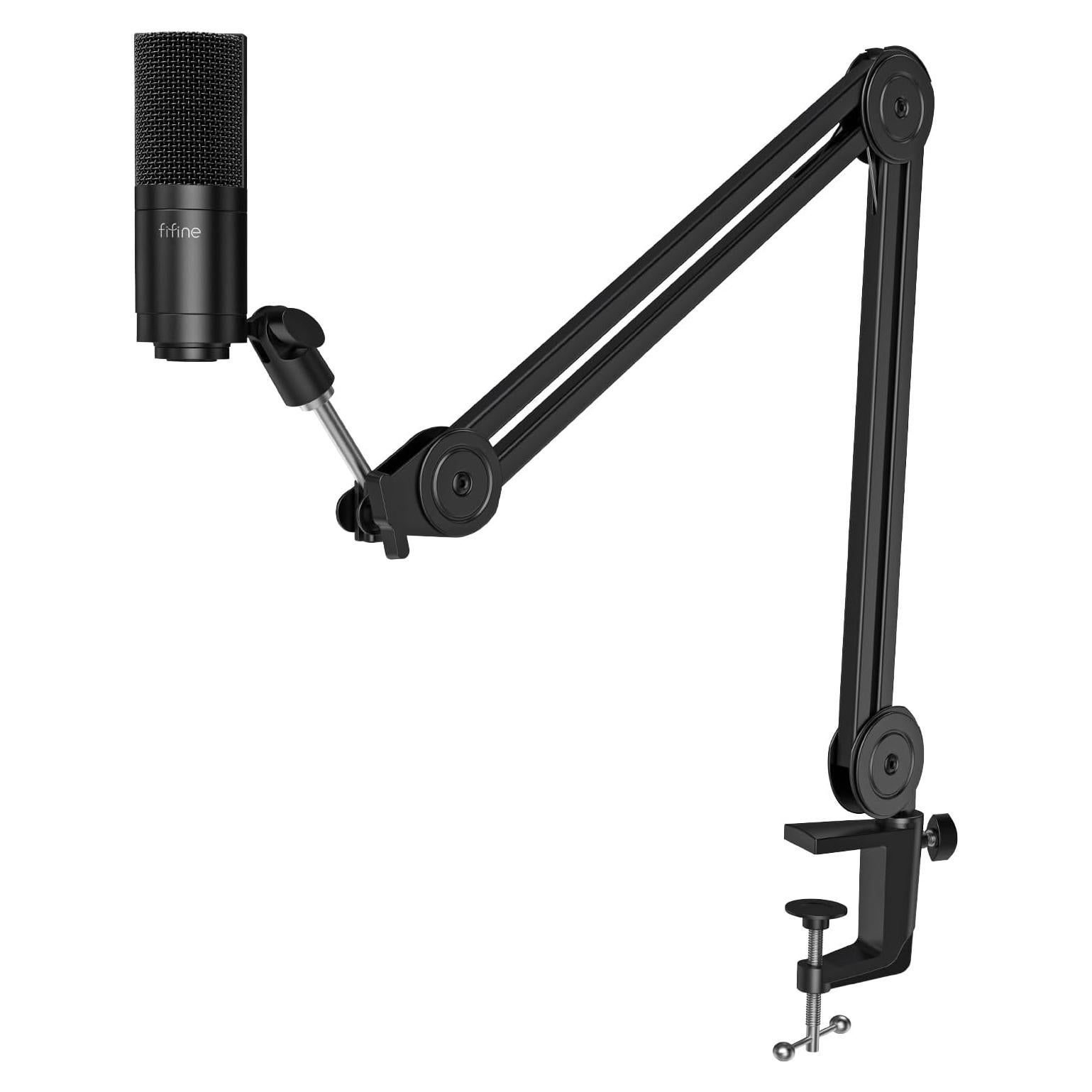 Kit Micrófono Condensador XLR FIFINE K669C + Soporte Brazo Ajustable