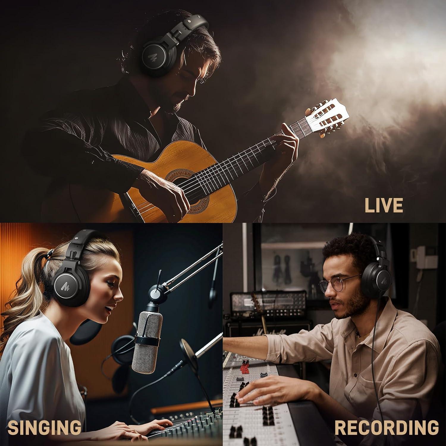 USB XLR Dynamic Microphone Studio Headphone Bundle,for Studio Recording Streaming Content Creation(PD300XT+MH700+XLR-180)