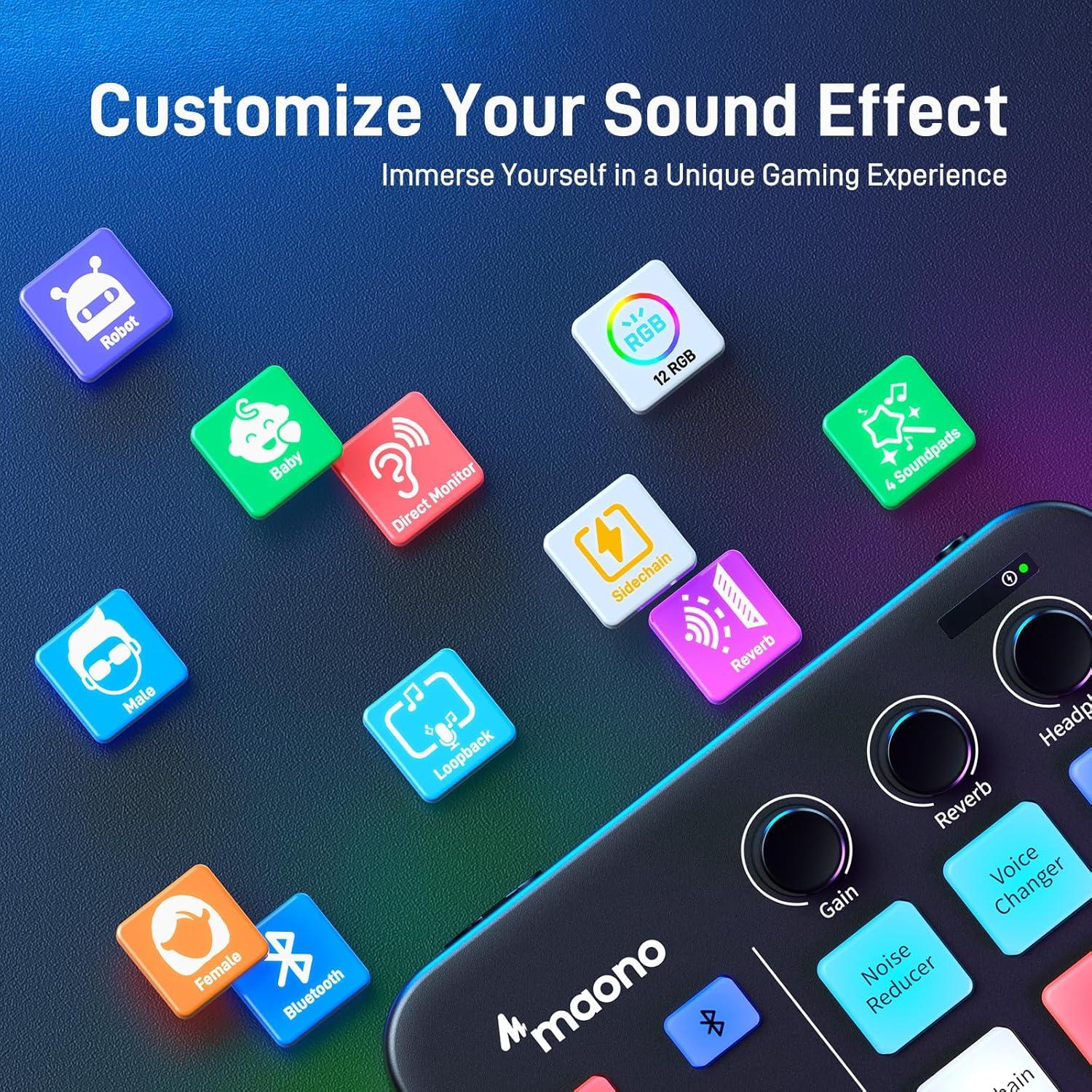 Micrófono Dinámico MAONO XLR/USB con Kit de Mezclador y Auriculares