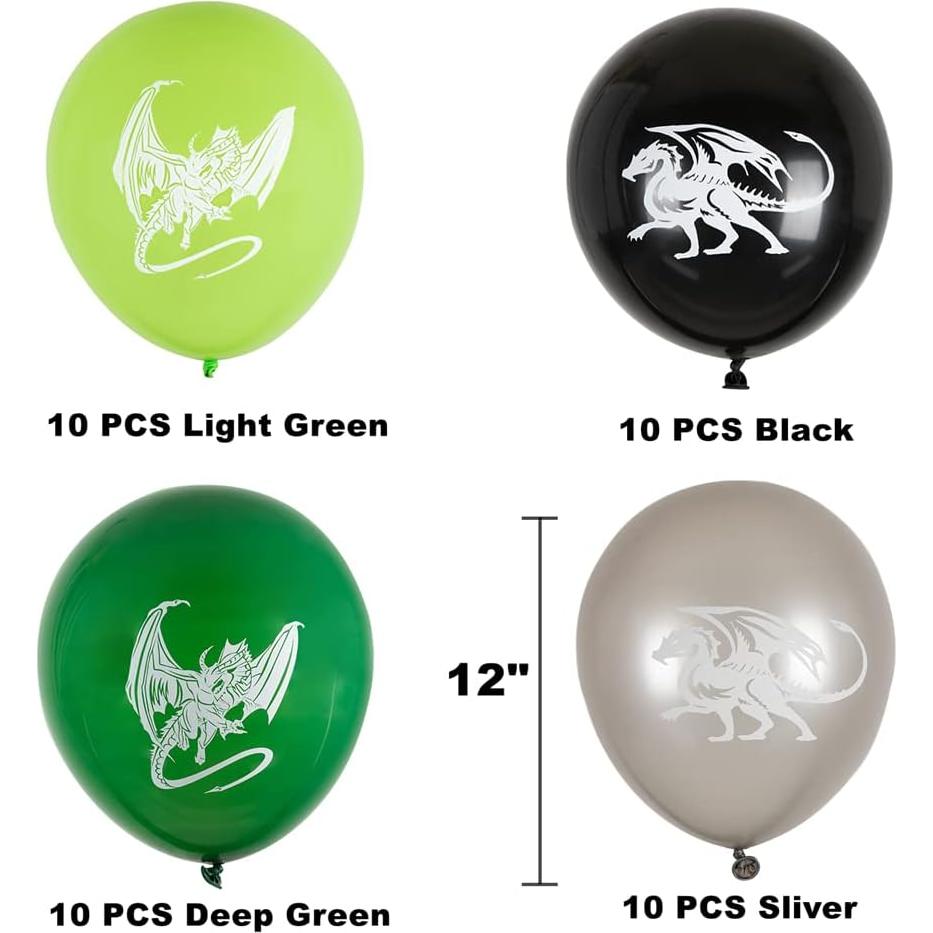 Decoraciones de Fiesta de Cumpleaños Dragón PUGED 66 Piezas
