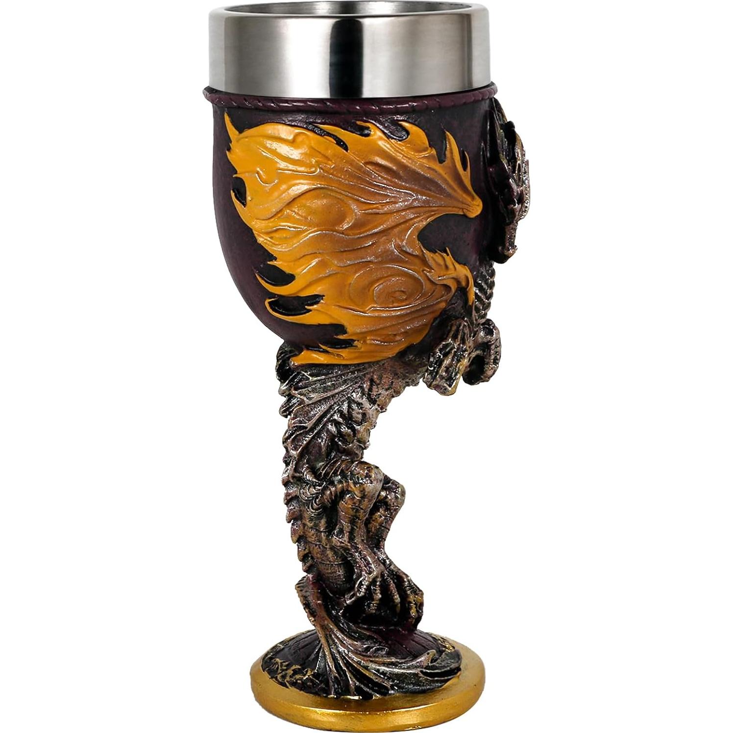 Cáliz de Vino Medieval Alikiki Dragón de Llama 207ml