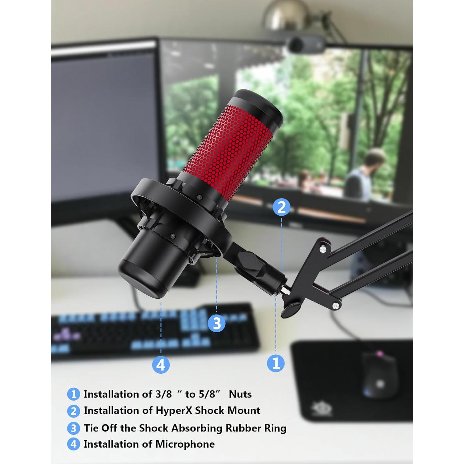 Soporte de Choque para Micrófono HyperX QuadCast - Negro