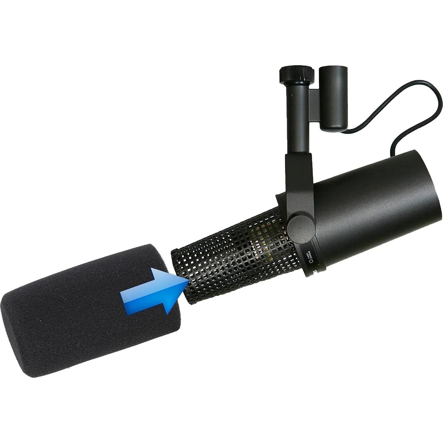 Funda de Viento LEFXMOPHY para Micrófono Shure SM7B - Negro