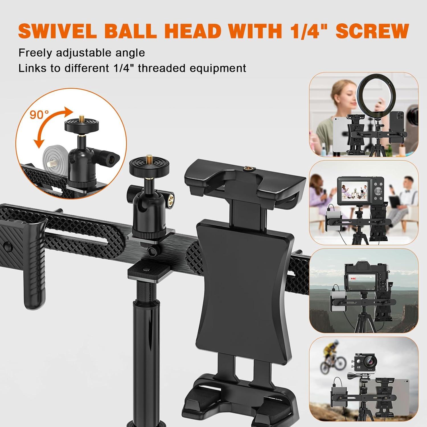 Adaptador de Montaje de Trípode JUBOR para iPad y Tablets 4.7-12.9"