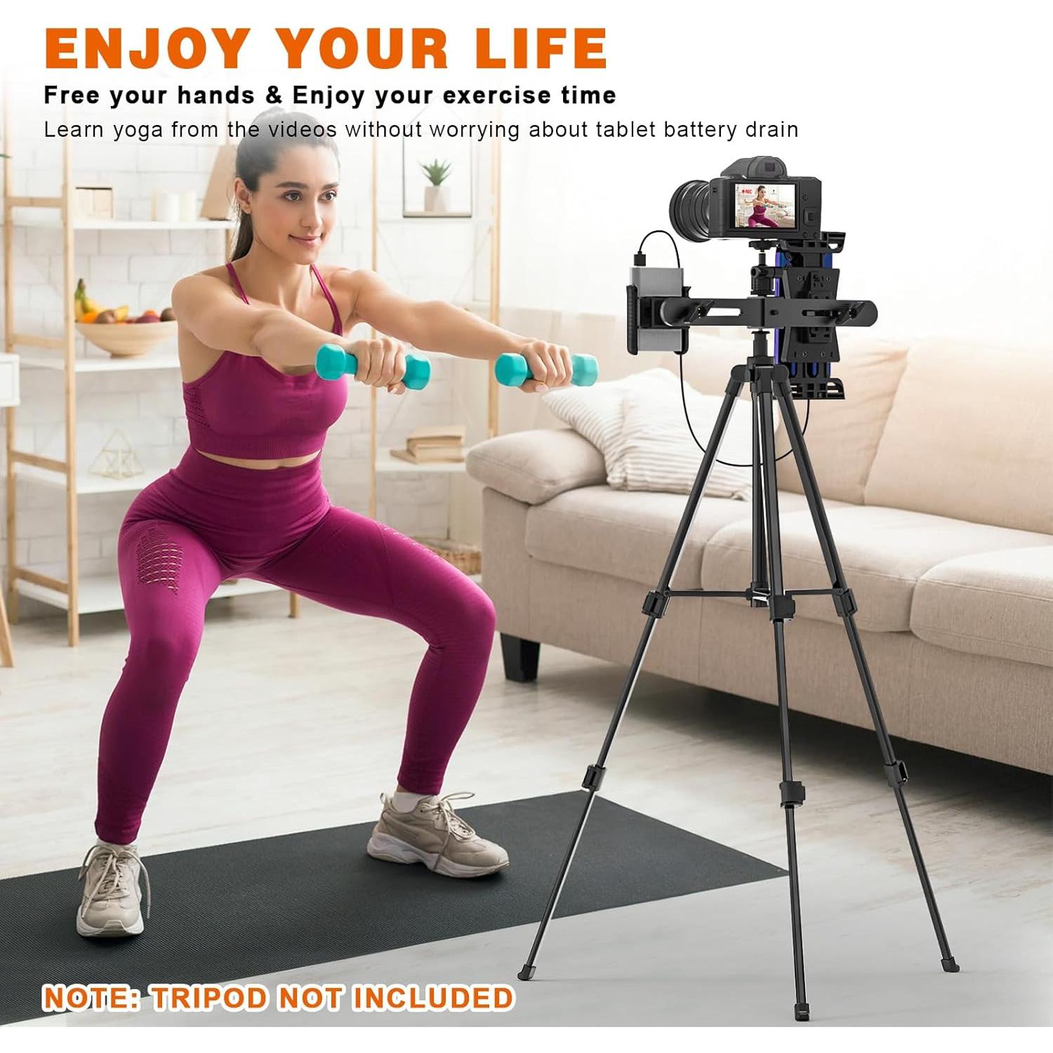 Adaptador de Montaje de Trípode JUBOR para iPad y Tablets 4.7-12.9"