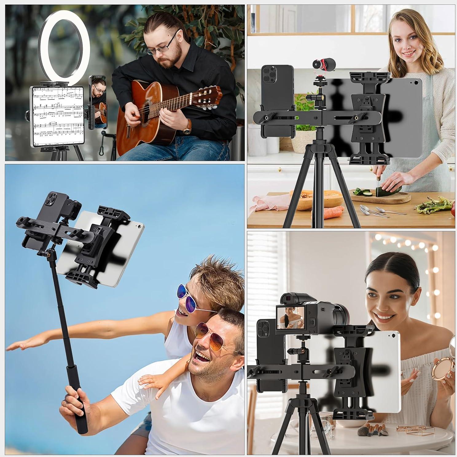 Adaptador de Montaje de Trípode JUBOR para iPad y Tablets 4.7-12.9"