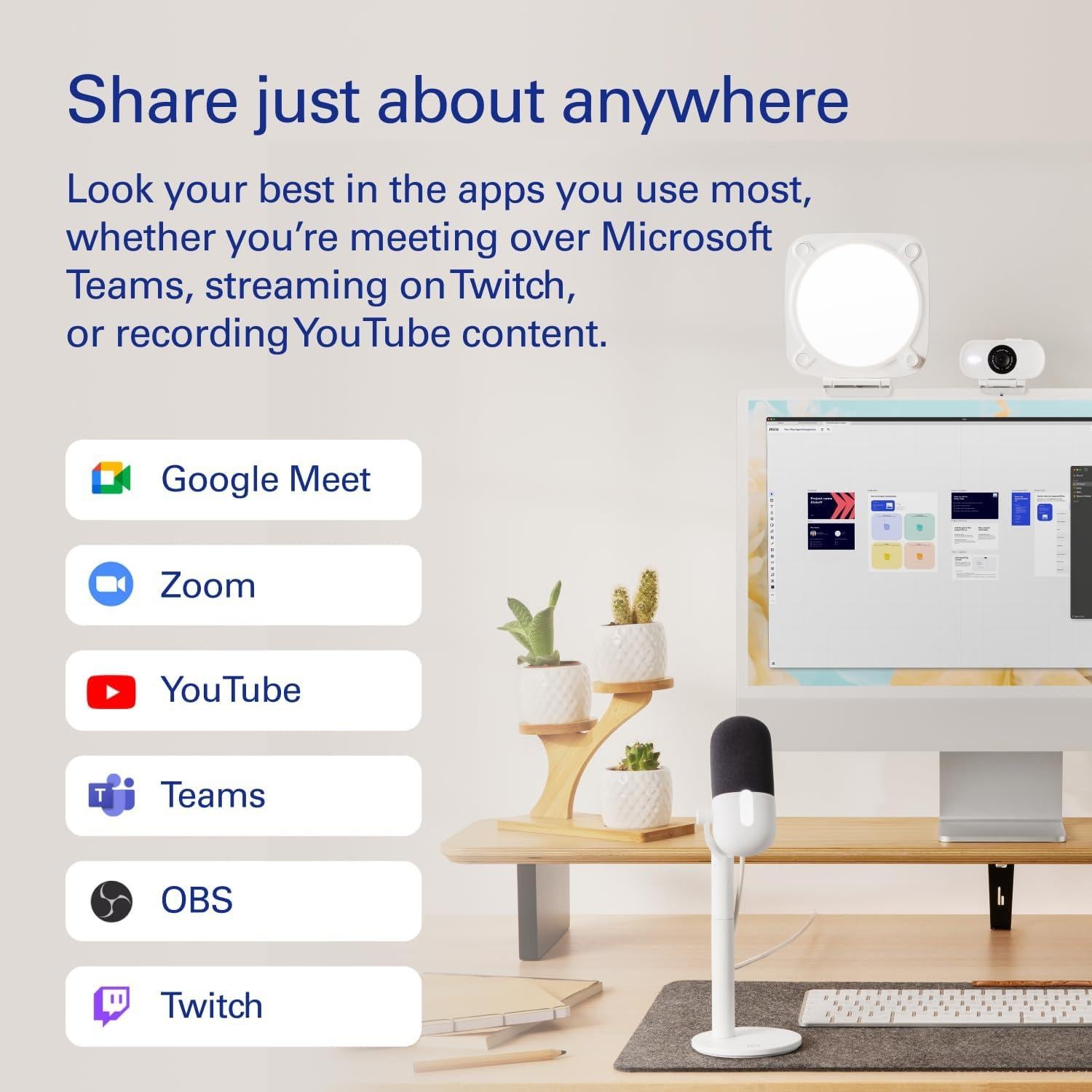 Kit Elgato Neo Essentials: Micrófono USB, Webcam Full HD y Luz