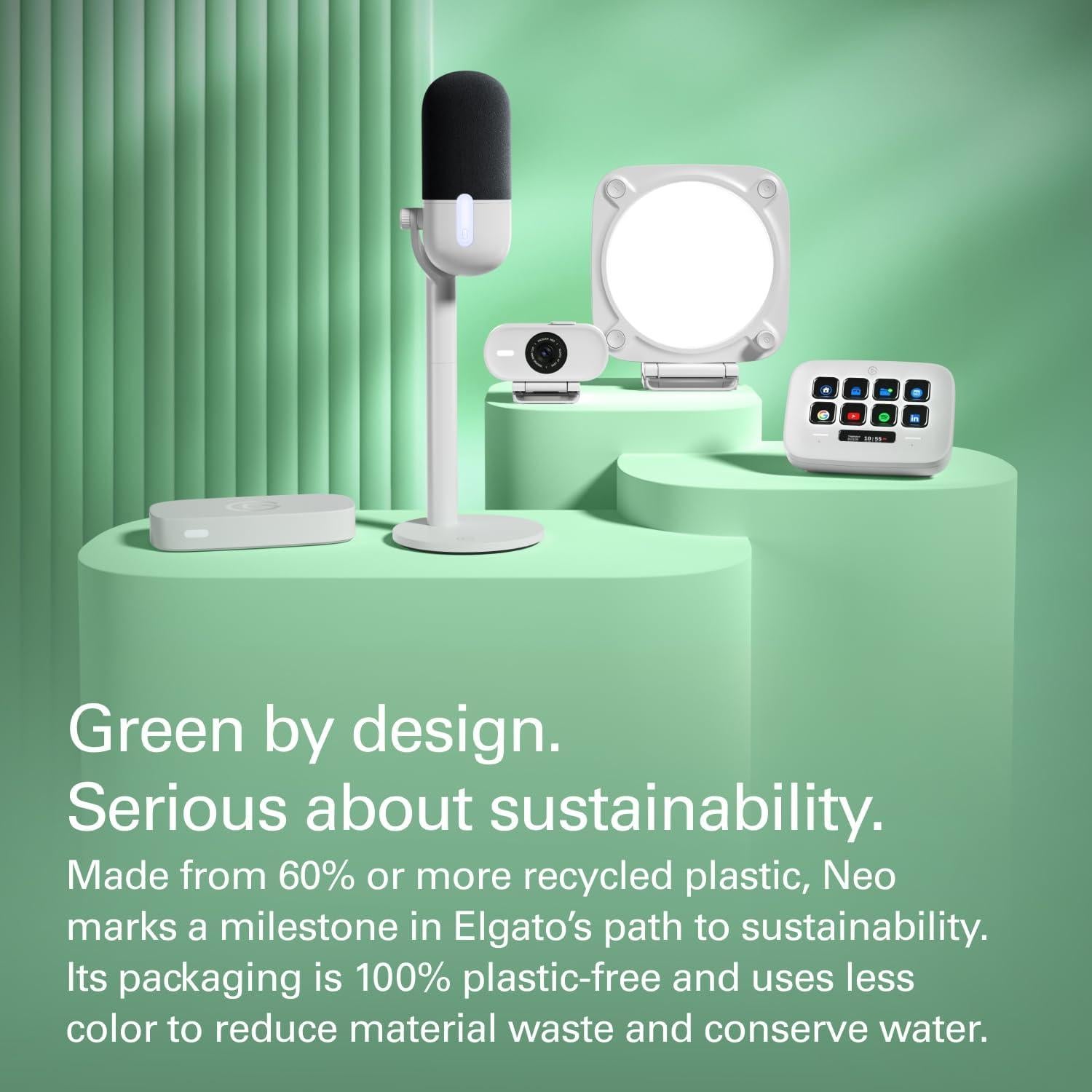 Kit Elgato Neo Essentials: Micrófono USB, Webcam Full HD y Luz