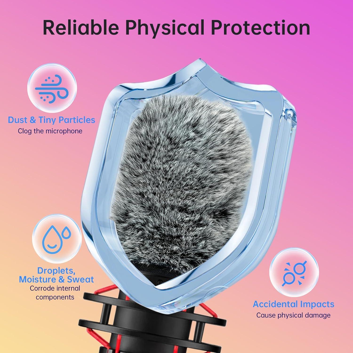 Filtro Pop para Micrófonos HyperX QuadCast S - Peluda Negra