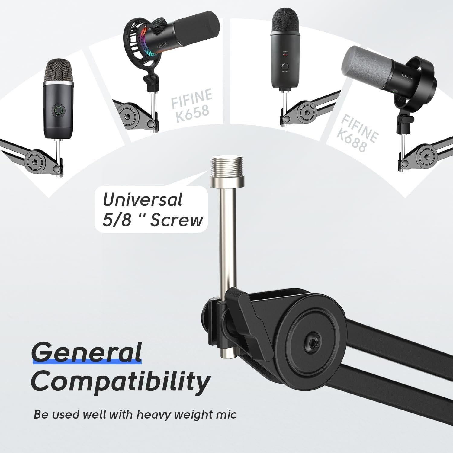 Soporte de Micrófono Brazo FIFINE BM63 Ajustable 1.99 kg
