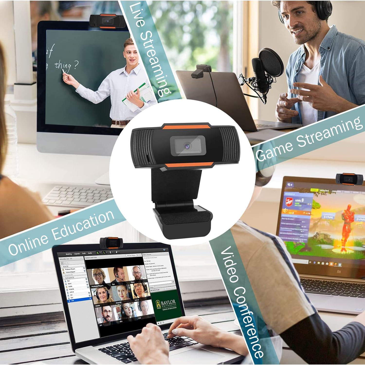 Cámara Web UrbanX FHD 2K con Micrófono y Cubierta USB