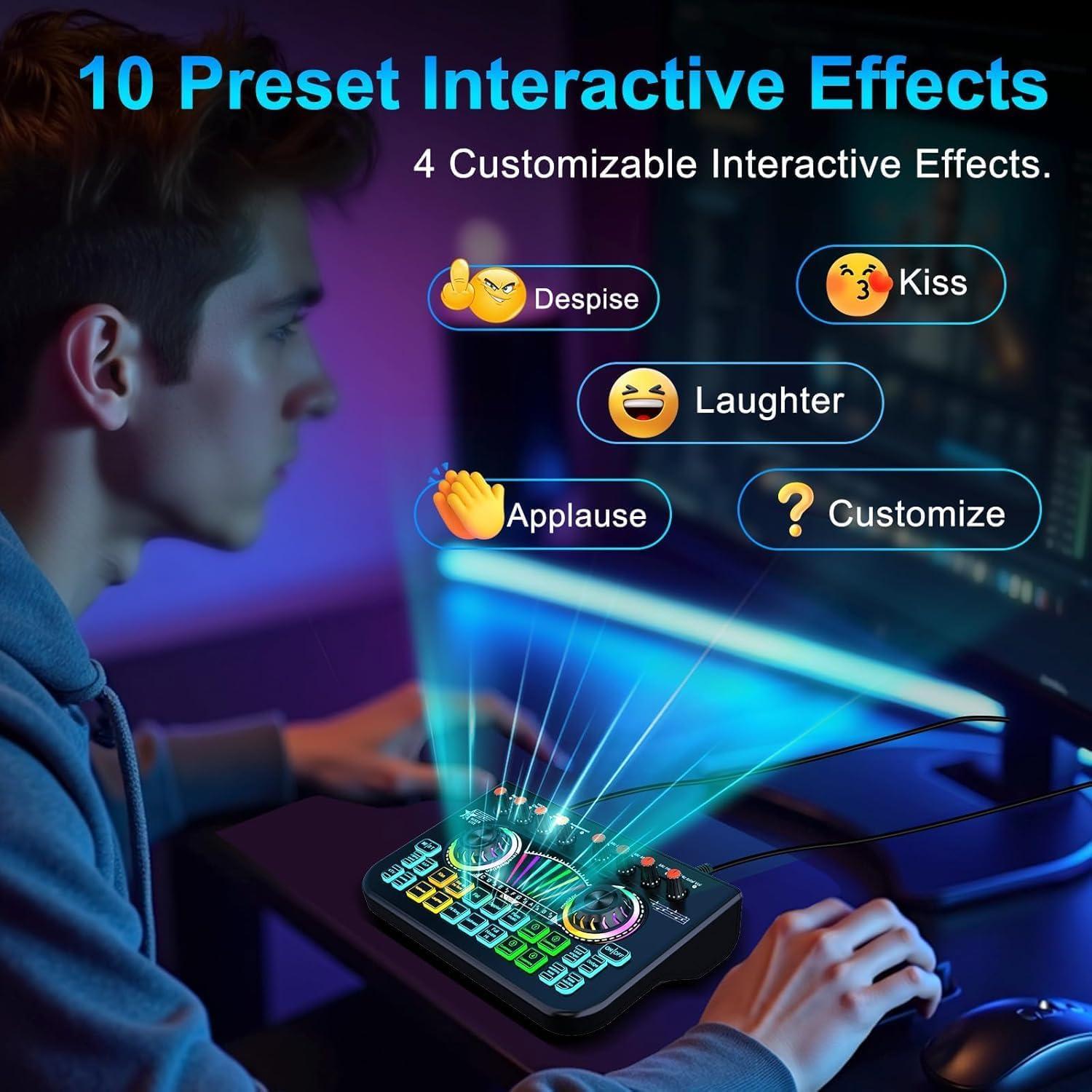 Mezclador de Audio USB X3 para Gaming y Podcast - 428g