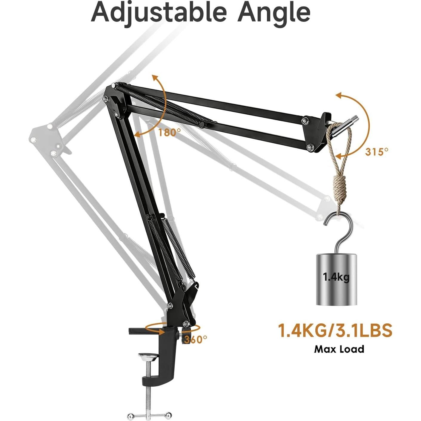 Brazo de Boom Wibond para Micrófono Elgato Wave 3 - Ajustable