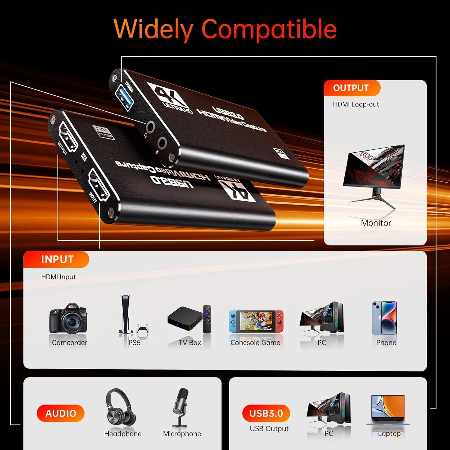 Tarjeta de Captura HDMI Newhope 1080P 60FPS para Streaming