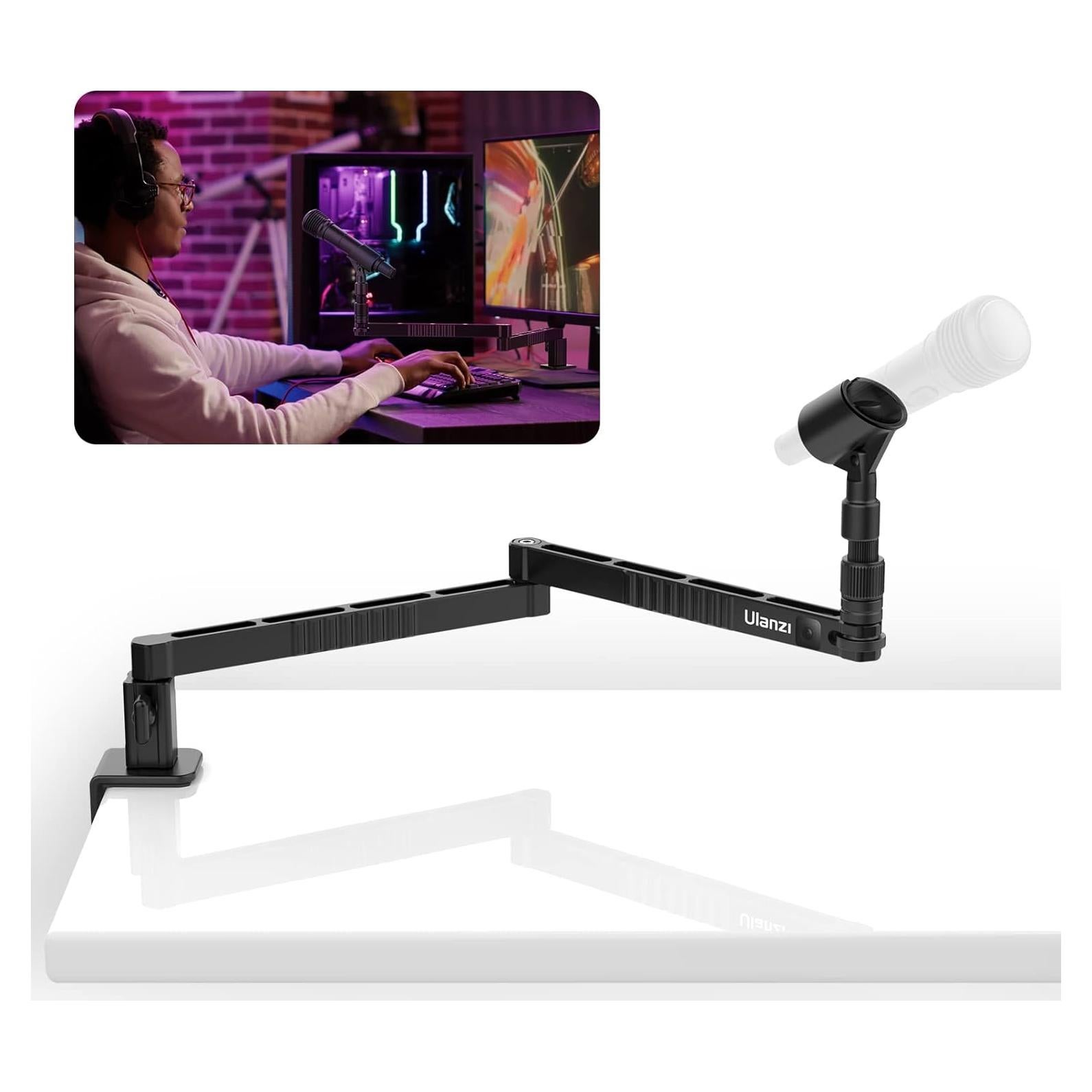 Brazo de Micrófono ULANZI LS26 Plegable 360° Aluminio 0.98kg