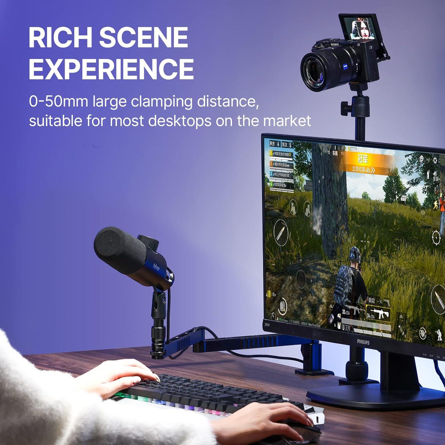 Brazo de Micrófono ULANZI LS26 Plegable 360° Aluminio 0.98kg