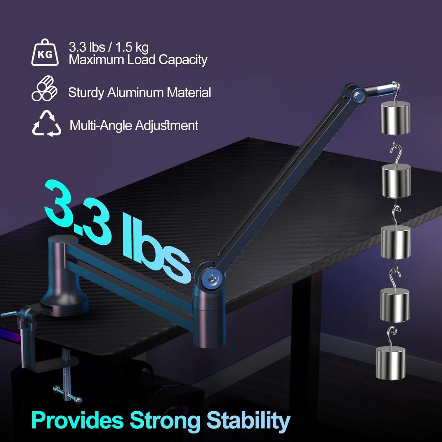 Soporte de Micrófono Brazo de Boom SC-01-5Z para Blue Yeti