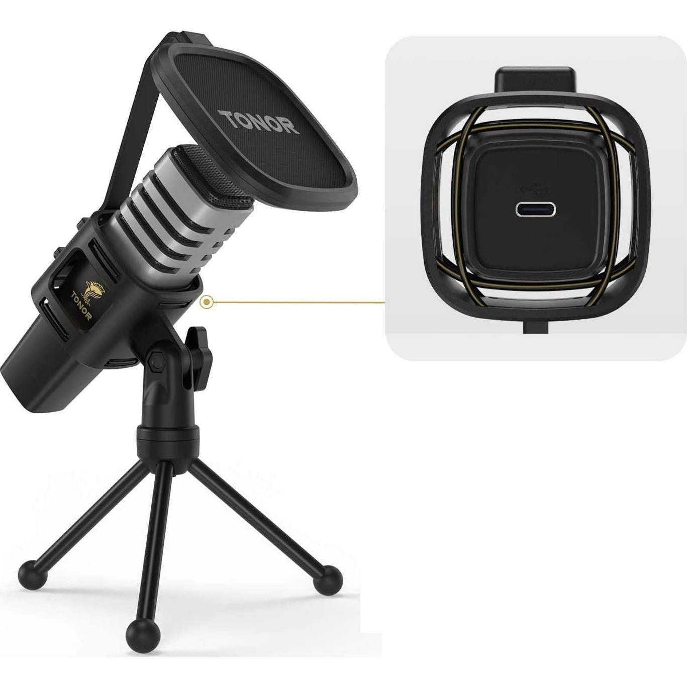 Cable USB-C Largo IENZA para HyperX SoloCast y QuadCast S