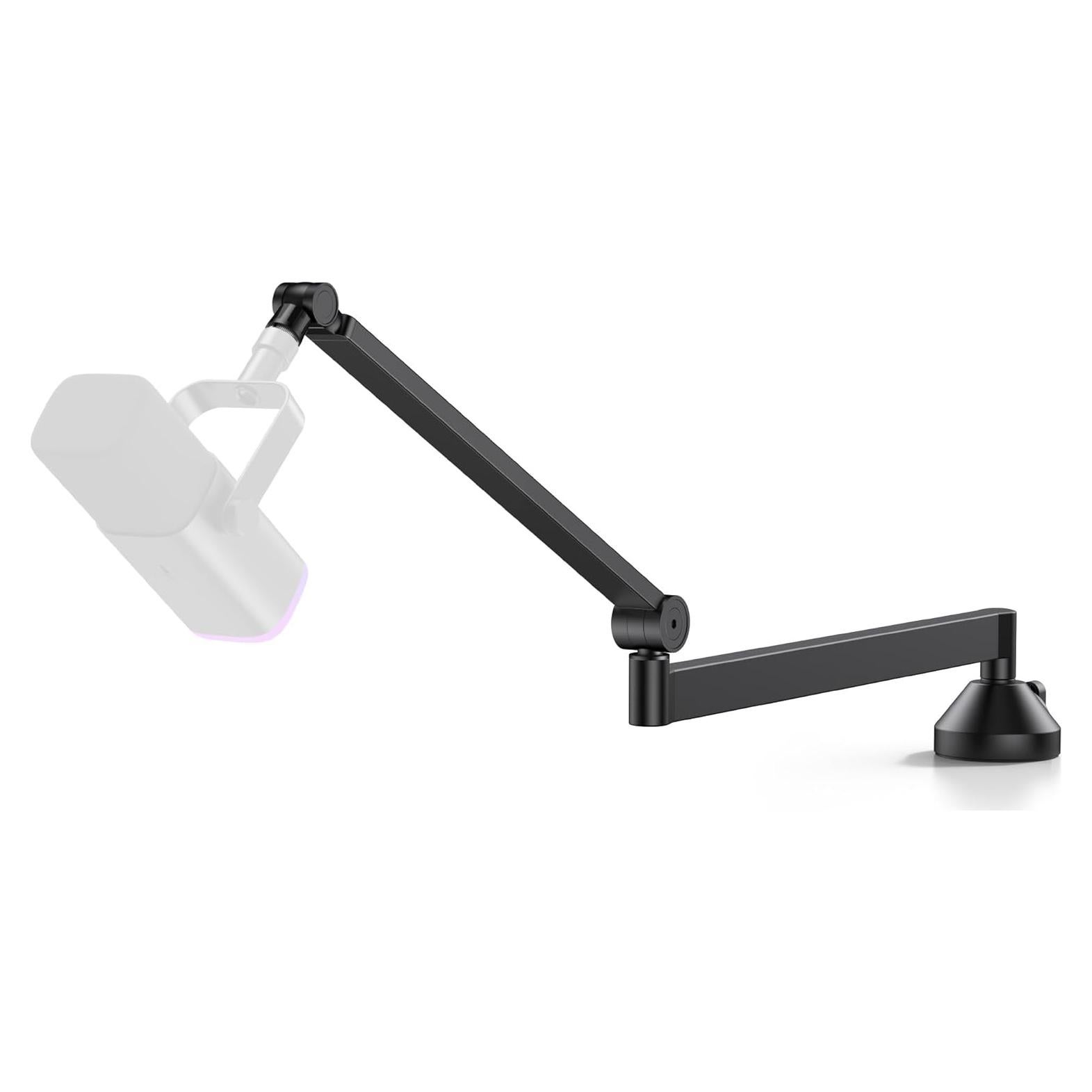 Low Profile Mic Arm, 360° Rotatable Microphone Arm Stand Foldable Desk Mic Boom Arm with 3/8" to 5/8" Adapter for Fifine AM8 K669B Blue Yeti HyperX QuadCast SoloCast AT2020 and Other Mics